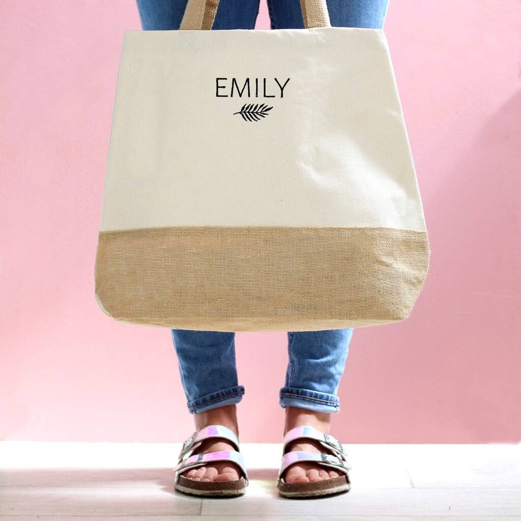 Personalised Canvas And Jute Shopper